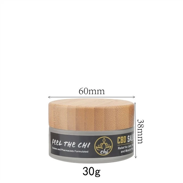Round Cosmetic Bamboo Jar