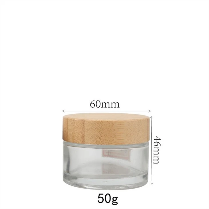Round Cosmetic Bamboo Jar
