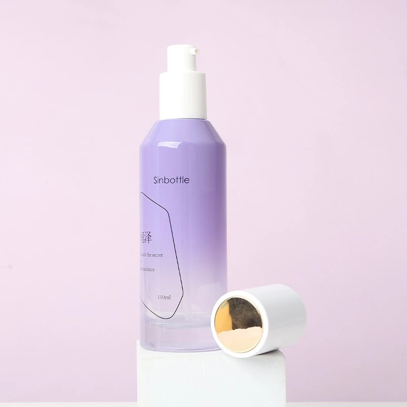 Custom Sloping Shoulder Glass Jar & Pump Dispenser Premium Cosmetic Skincare Packaging Solution factory